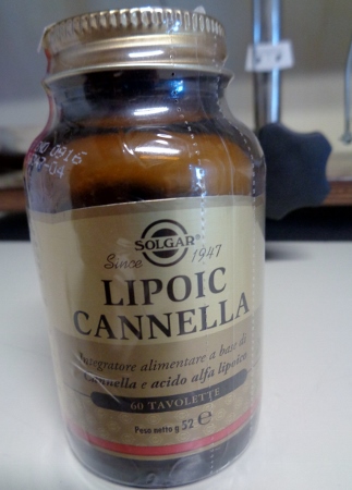 Lipoic cannella, 60 tavolette, Acido alfa lipoico e cannella.