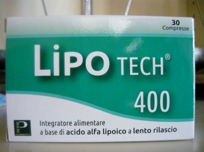 Lipotech 400, integratore alimentare a base di acido alfa lipoic