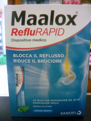 Maalox Reflurapid bustine, blocca il reflusso, riduce il brucior