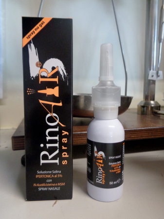 Rinoair 5%, spray nasale ipertonico con acetilcisteina