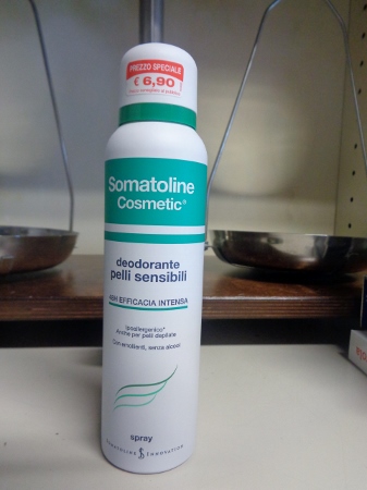 Somatoline deodorante per pelli sensibili in SPRAY